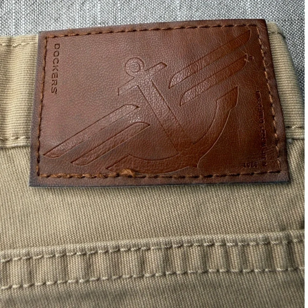 Dockers Mens Khaki Chinos‎ 36x30 Tan Cotton Straight Leg Casual Pants 36 x 26